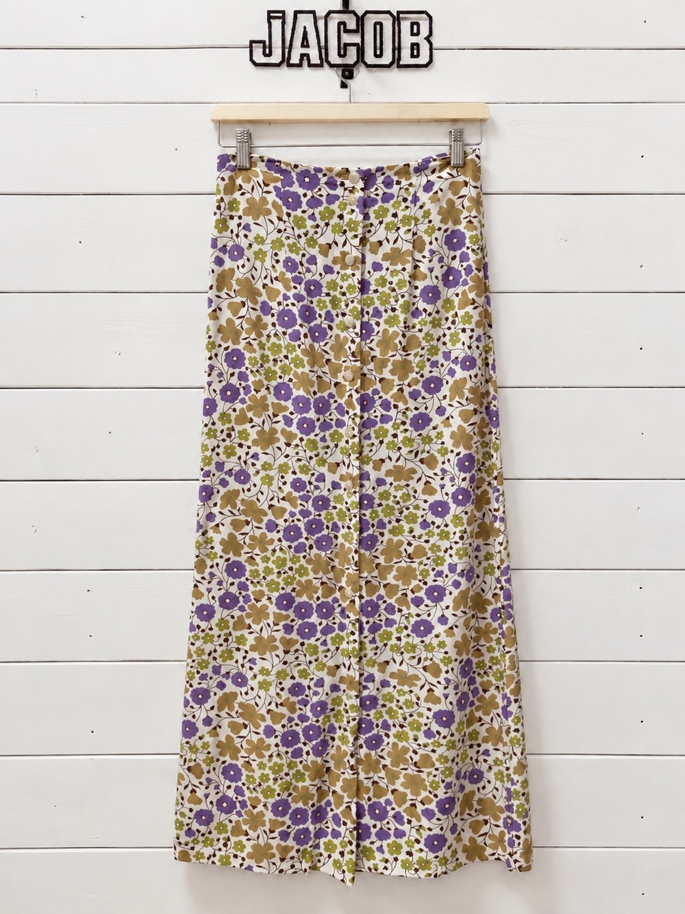 JACOB Vintage Floral Maxi Skirt – Size 4